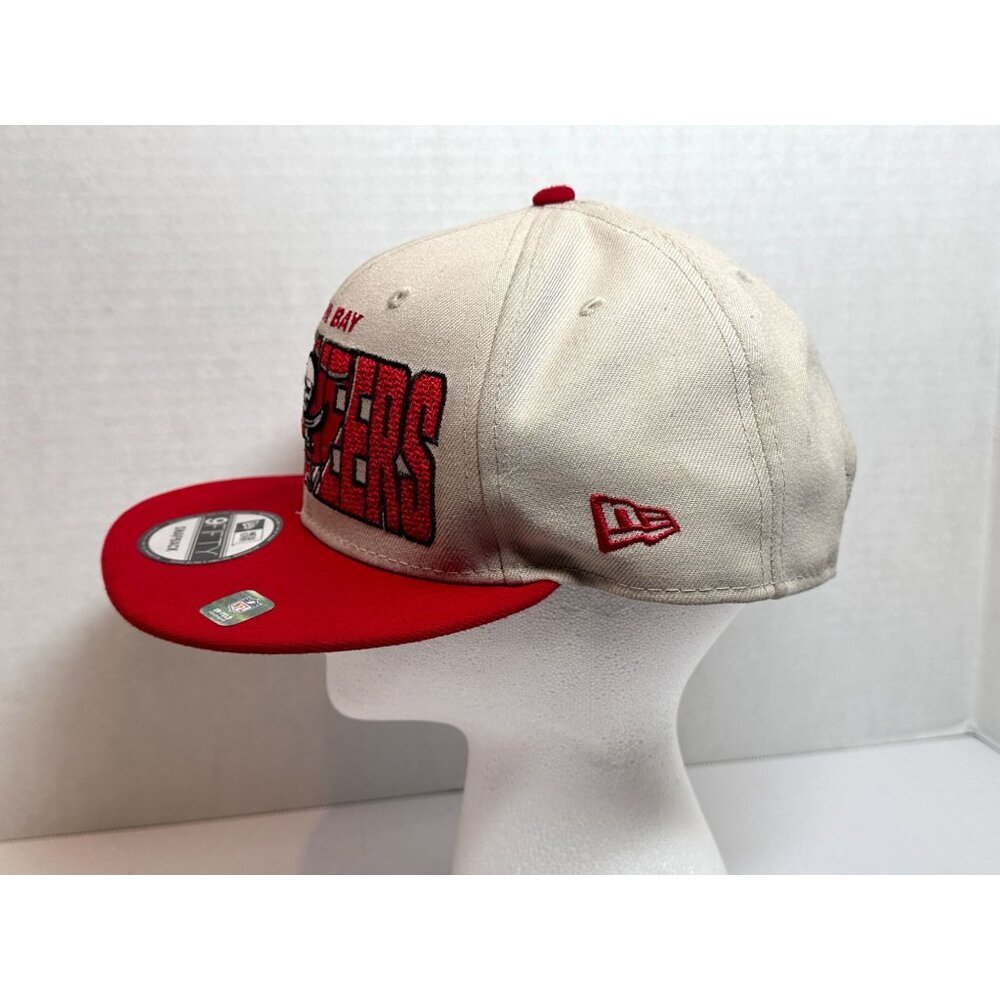 Tampa Bay Buccaneers New Era 9Fifty Snapback Hat Cap Cream and Red - Picture 4 of 16